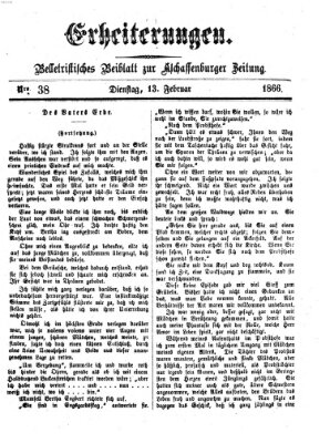 Erheiterungen (Aschaffenburger Zeitung) Dienstag 13. Februar 1866