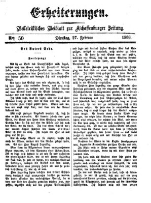 Erheiterungen (Aschaffenburger Zeitung) Dienstag 27. Februar 1866