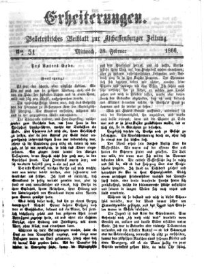 Erheiterungen (Aschaffenburger Zeitung) Mittwoch 28. Februar 1866