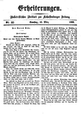 Erheiterungen (Aschaffenburger Zeitung) Samstag 10. März 1866