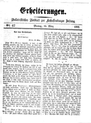 Erheiterungen (Aschaffenburger Zeitung) Montag 19. März 1866