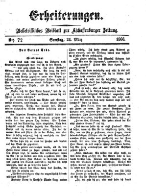 Erheiterungen (Aschaffenburger Zeitung) Samstag 24. März 1866