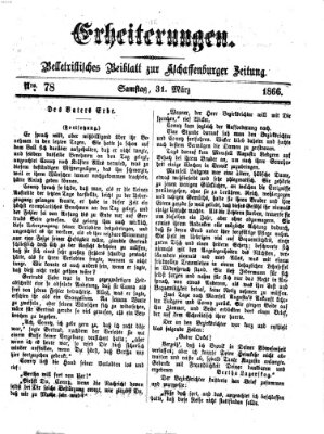 Erheiterungen (Aschaffenburger Zeitung) Samstag 31. März 1866