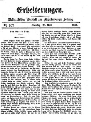 Erheiterungen (Aschaffenburger Zeitung) Samstag 28. April 1866