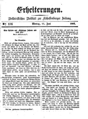 Erheiterungen (Aschaffenburger Zeitung) Montag 11. Juni 1866