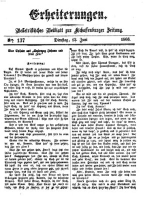 Erheiterungen (Aschaffenburger Zeitung) Dienstag 12. Juni 1866