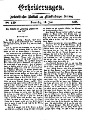 Erheiterungen (Aschaffenburger Zeitung) Donnerstag 14. Juni 1866