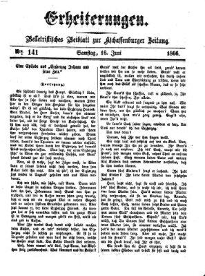 Erheiterungen (Aschaffenburger Zeitung) Samstag 16. Juni 1866