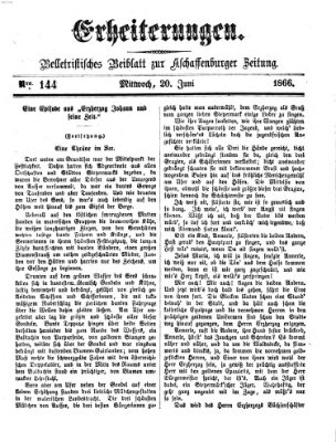 Erheiterungen (Aschaffenburger Zeitung) Mittwoch 20. Juni 1866