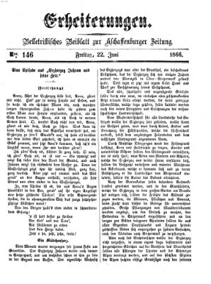 Erheiterungen (Aschaffenburger Zeitung) Freitag 22. Juni 1866