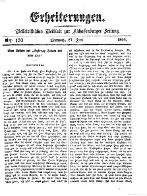 Erheiterungen (Aschaffenburger Zeitung) Mittwoch 27. Juni 1866