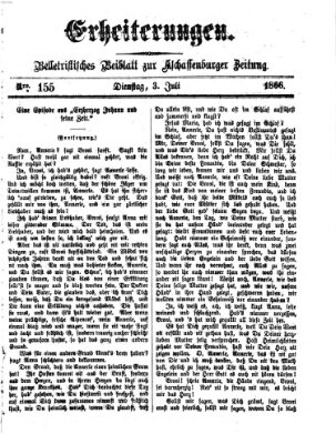 Erheiterungen (Aschaffenburger Zeitung) Dienstag 3. Juli 1866