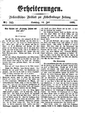 Erheiterungen (Aschaffenburger Zeitung) Samstag 14. Juli 1866