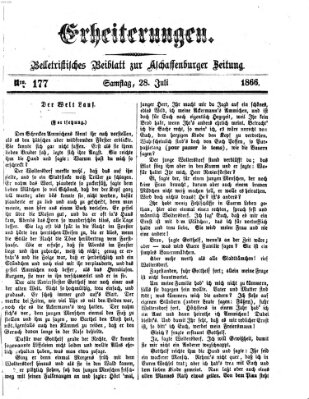 Erheiterungen (Aschaffenburger Zeitung) Samstag 28. Juli 1866