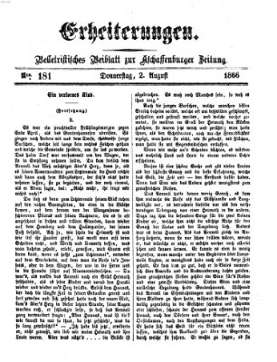 Erheiterungen (Aschaffenburger Zeitung) Donnerstag 2. August 1866