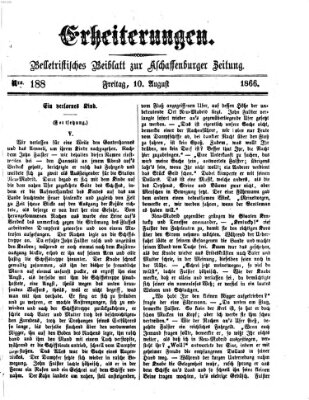 Erheiterungen (Aschaffenburger Zeitung) Freitag 10. August 1866