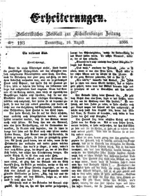 Erheiterungen (Aschaffenburger Zeitung) Donnerstag 16. August 1866