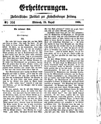 Erheiterungen (Aschaffenburger Zeitung) Mittwoch 29. August 1866