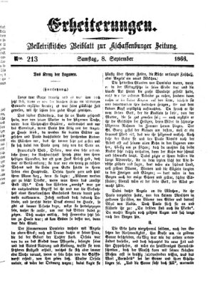 Erheiterungen (Aschaffenburger Zeitung) Samstag 8. September 1866