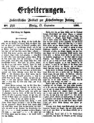 Erheiterungen (Aschaffenburger Zeitung) Montag 17. September 1866
