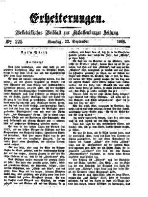 Erheiterungen (Aschaffenburger Zeitung) Samstag 22. September 1866