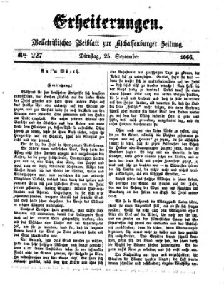 Erheiterungen (Aschaffenburger Zeitung) Dienstag 25. September 1866