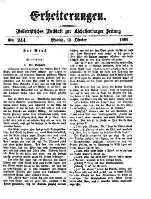 Erheiterungen (Aschaffenburger Zeitung) Montag 15. Oktober 1866