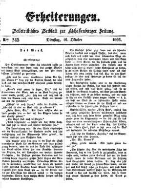 Erheiterungen (Aschaffenburger Zeitung) Dienstag 16. Oktober 1866