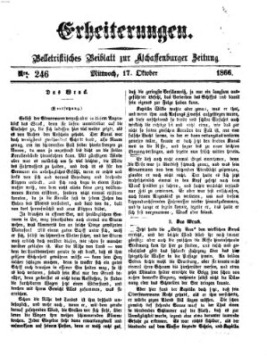 Erheiterungen (Aschaffenburger Zeitung) Mittwoch 17. Oktober 1866