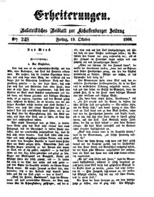 Erheiterungen (Aschaffenburger Zeitung) Freitag 19. Oktober 1866