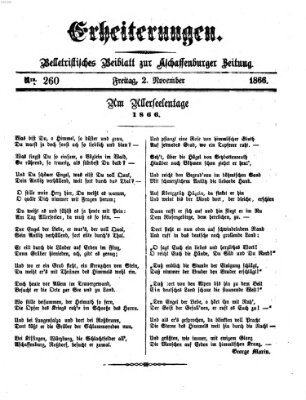 Erheiterungen (Aschaffenburger Zeitung) Freitag 2. November 1866