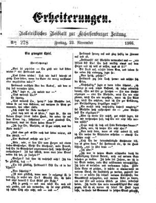 Erheiterungen (Aschaffenburger Zeitung) Freitag 23. November 1866