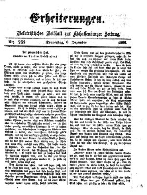 Erheiterungen (Aschaffenburger Zeitung) Donnerstag 6. Dezember 1866