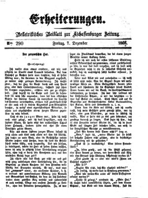 Erheiterungen (Aschaffenburger Zeitung) Freitag 7. Dezember 1866