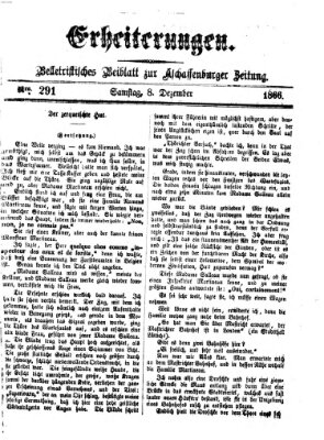 Erheiterungen (Aschaffenburger Zeitung) Samstag 8. Dezember 1866