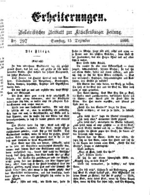 Erheiterungen (Aschaffenburger Zeitung) Samstag 15. Dezember 1866