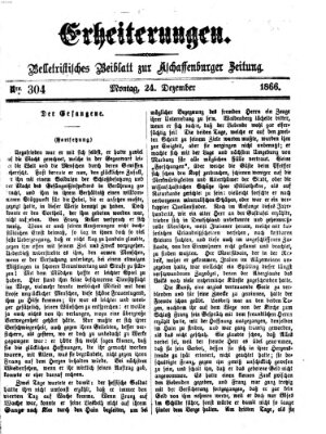 Erheiterungen (Aschaffenburger Zeitung) Montag 24. Dezember 1866