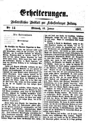 Erheiterungen (Aschaffenburger Zeitung) Mittwoch 16. Januar 1867