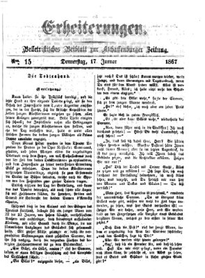 Erheiterungen (Aschaffenburger Zeitung) Donnerstag 17. Januar 1867