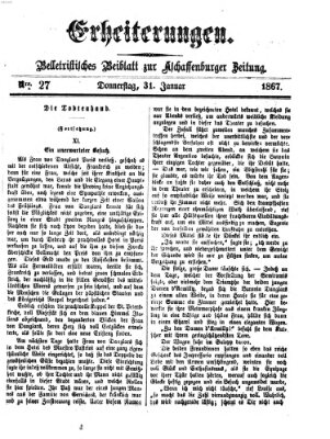 Erheiterungen (Aschaffenburger Zeitung) Donnerstag 31. Januar 1867