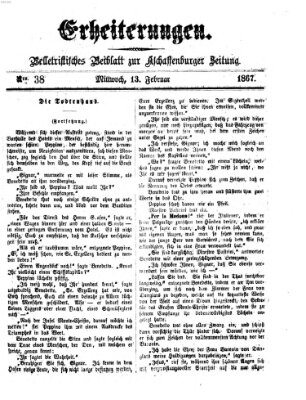 Erheiterungen (Aschaffenburger Zeitung) Mittwoch 13. Februar 1867