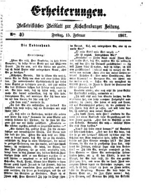 Erheiterungen (Aschaffenburger Zeitung) Freitag 15. Februar 1867