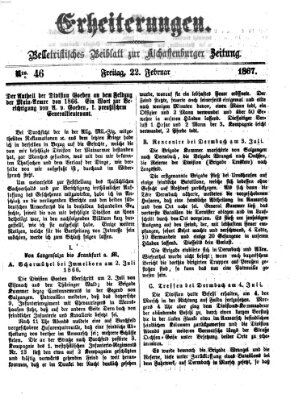 Erheiterungen (Aschaffenburger Zeitung) Freitag 22. Februar 1867