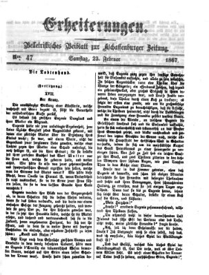 Erheiterungen (Aschaffenburger Zeitung) Samstag 23. Februar 1867