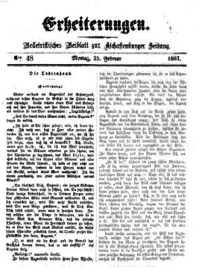 Erheiterungen (Aschaffenburger Zeitung) Montag 25. Februar 1867