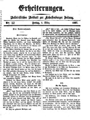 Erheiterungen (Aschaffenburger Zeitung) Freitag 1. März 1867