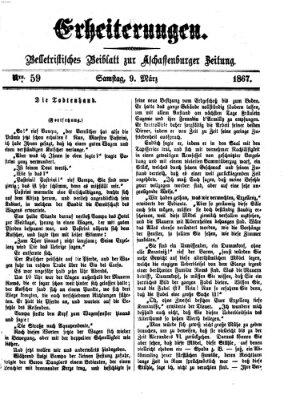 Erheiterungen (Aschaffenburger Zeitung) Samstag 9. März 1867