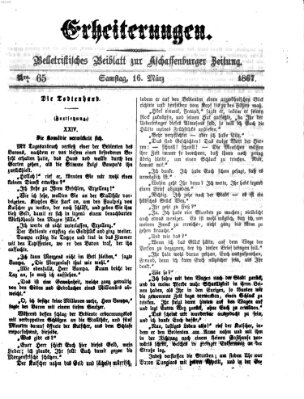 Erheiterungen (Aschaffenburger Zeitung) Samstag 16. März 1867