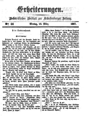 Erheiterungen (Aschaffenburger Zeitung) Montag 18. März 1867