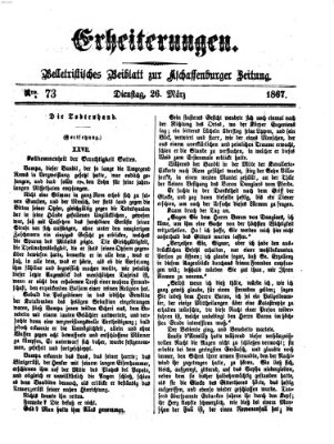 Erheiterungen (Aschaffenburger Zeitung) Dienstag 26. März 1867